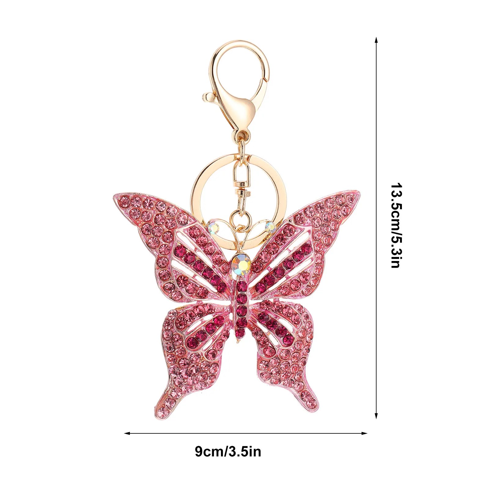 Butterfly Keychain Alloy Key Pendant for Women – Cute Fashion Bag Charm & Multi-Function Gift