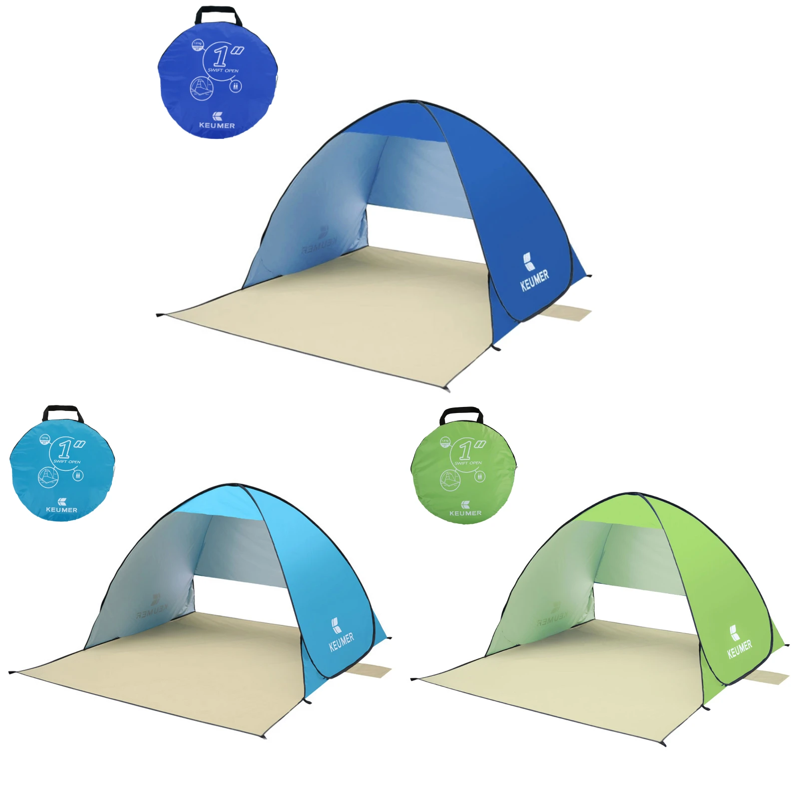 

Camping Tent 70.9x59x43.3 Inch Automatic Instant Pop-up Beach Tent Anti UV Sun Shelter Cabana for Fishing Hiking Picnic Beach