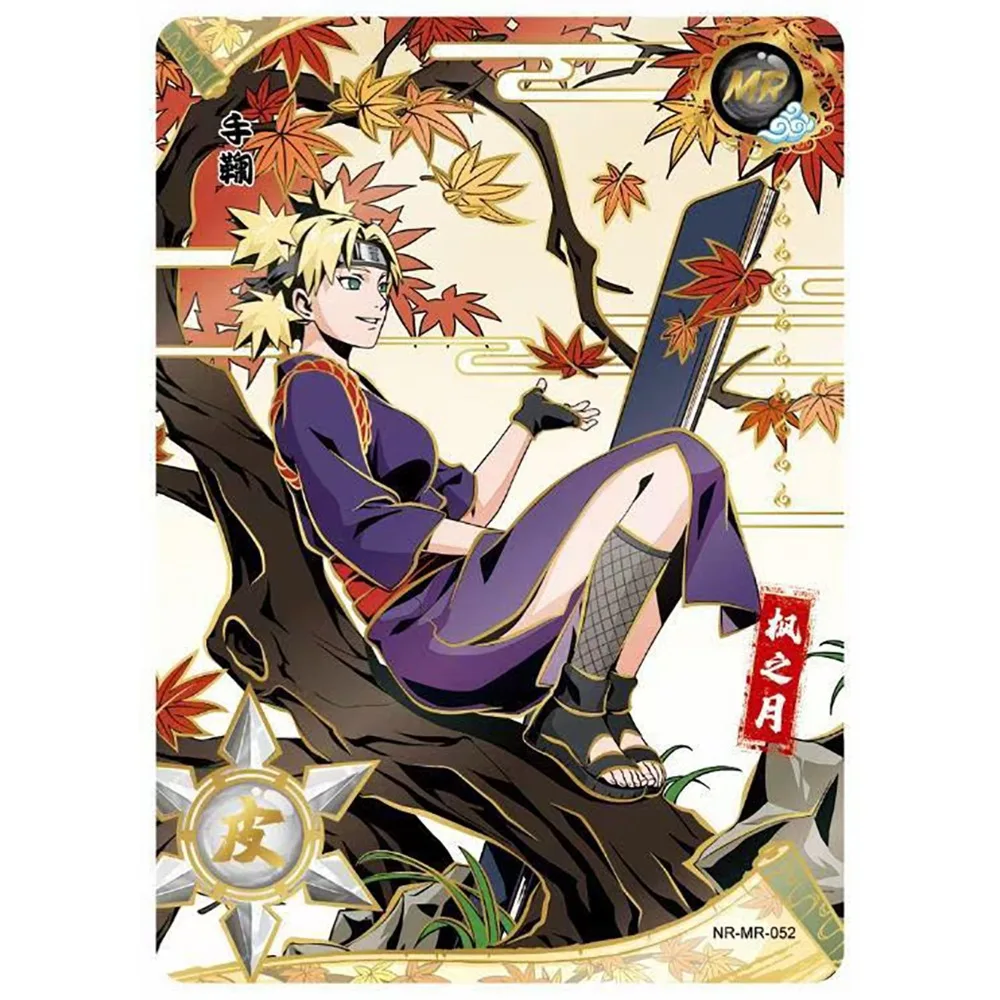 KAYOU Naruto Collection Card Booster Box Anime Shippūden Uchiha Sasuke Hatake Kakashi Placer Gold Card Christmas Gift for Child