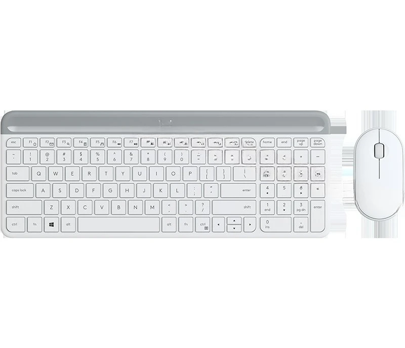 MK470 Kit tastiera e mouse silenziosi wireless, mouse e tastiera sottili Pebble Kit 96 tasti