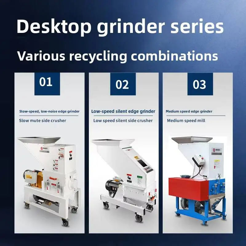 Powerful Plastic Industrial Powder Material Granule Herb Crusher Machine Blades  Engines, High Horsepower, Small Size