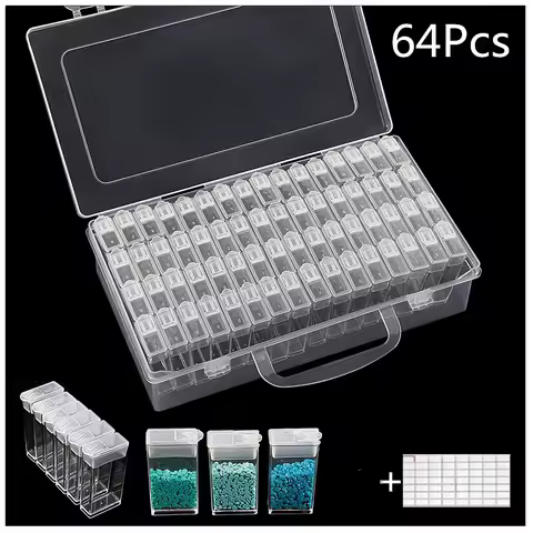 Storage Box Diamond Painting Tools Accessories 5D DIY Container Diamond Embroidery Accessories Drill Box Mosaic Container Case