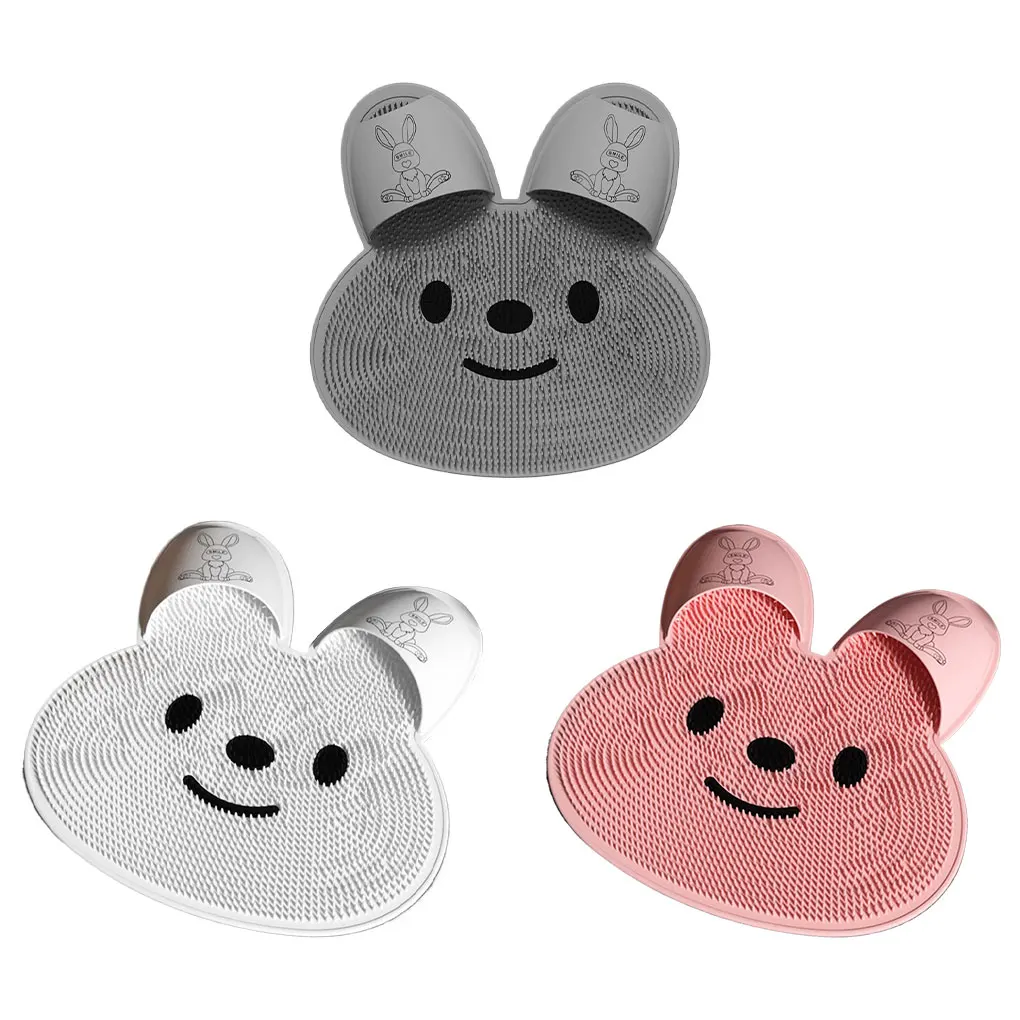 New Unisex Rabbit Silicone Massage Foot Mat Bathroom Non-slip Mat Bath Rubbing Foot Washing Feet To Remove Dead Skin