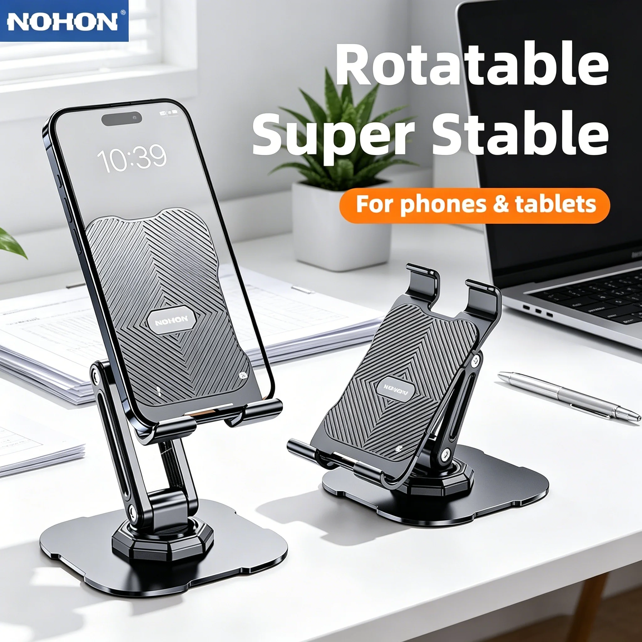 

Nohon Phone Stand Adjustable And Foldable Design Portable And Lightweight Stable Support to Prevent Slipping Free Your Hands for Easy Watching of Videos Suitable for Mobile Devices Ideal for Home Office And Travel
