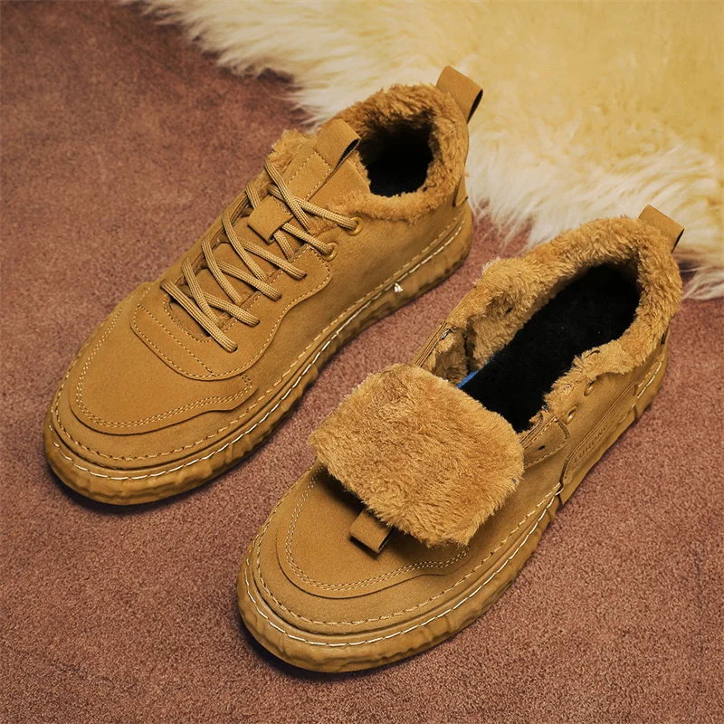 

Новинка 2023, Мужская зимняя спортивная обувь из хлопка, Новая зимняя мужская обувь из хлопка и шерсти, Высококачественные Универсальные повседневные мужские ботинки