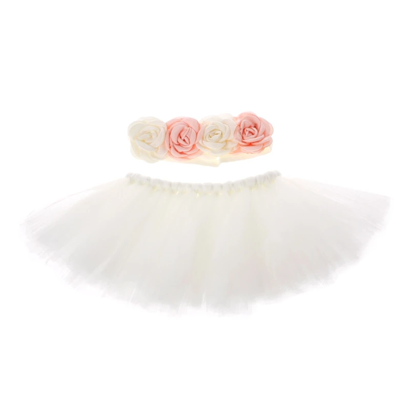 

Newborn Baby Girl Photography Props Baby Girls Princess Skirt Headband New Born Girl Photo Pettiskirt Fotografia