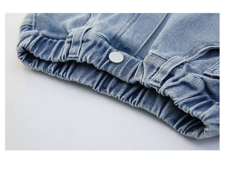 Weite Schulhosen für Mädchen mit Herz-Design, Lässige, Lockere 2025 Neue Frühlingsmode Lange Jeans, Kinderhosen im Koreanischen Stil – Detail 9