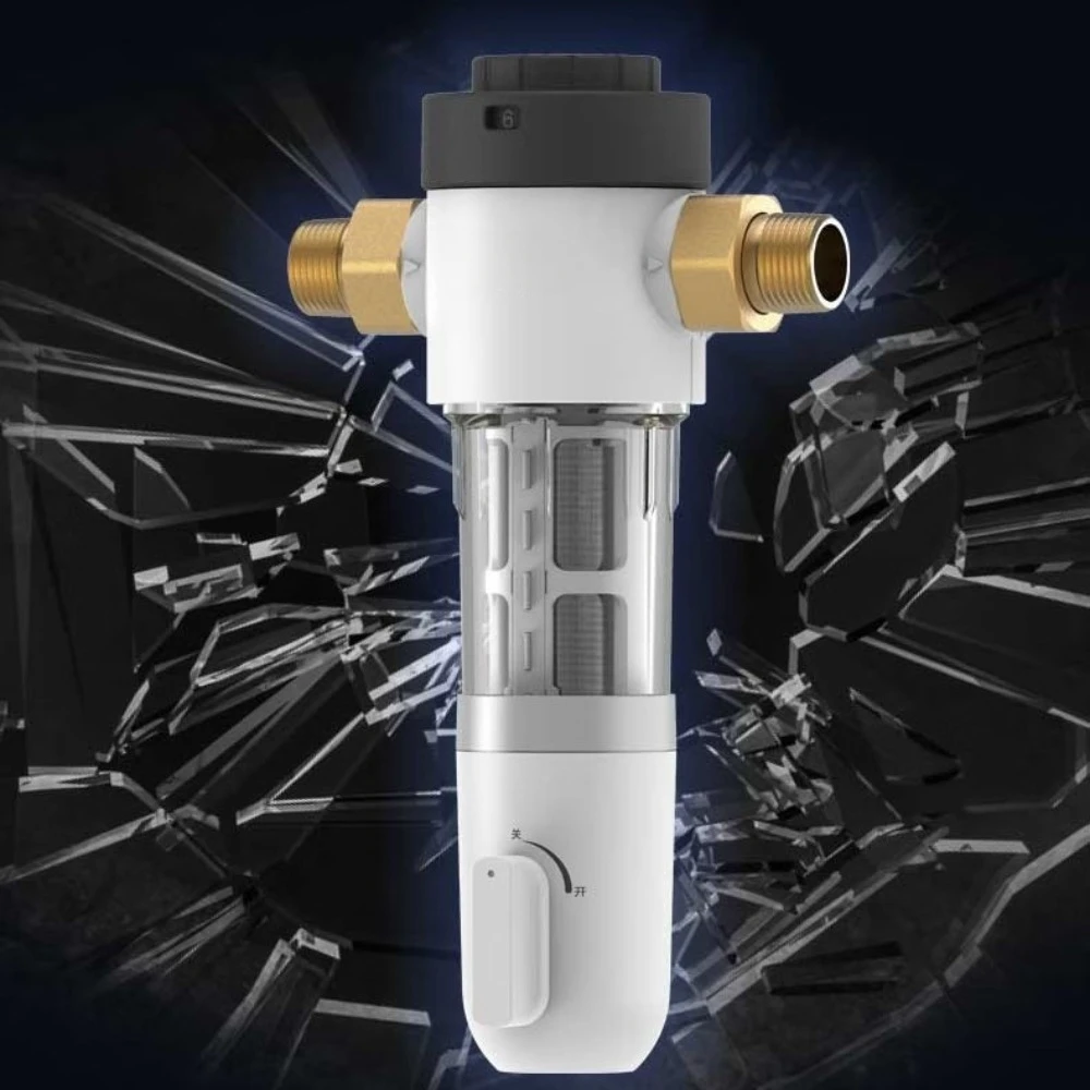 Pre-filter intelligent timing automatic cleaning whole house central water purification large flow backwash filter