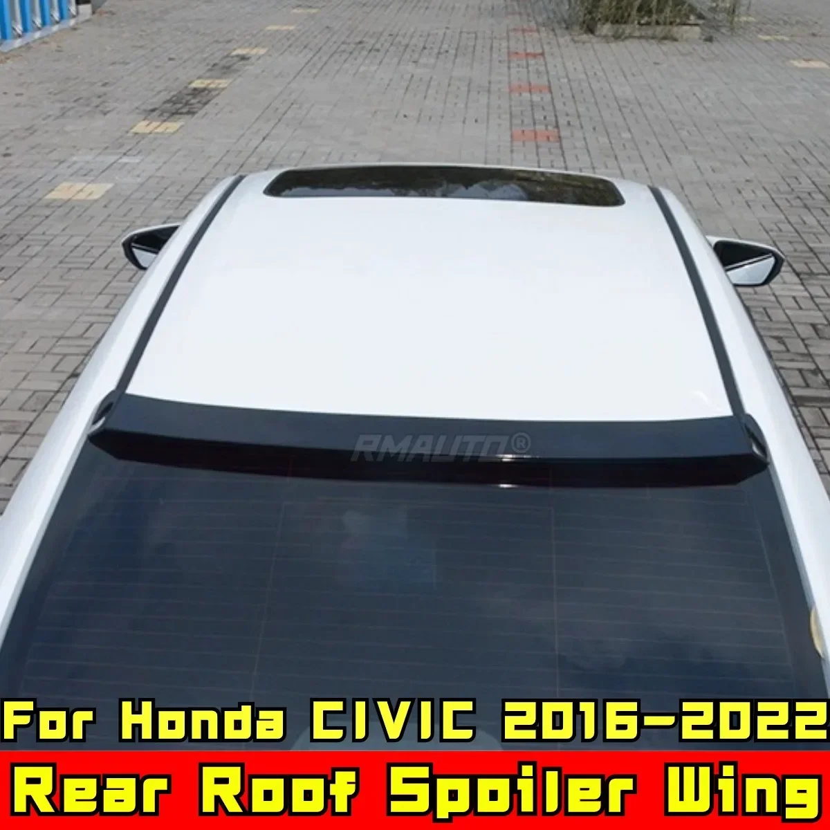 CIVIC Roof Spoiler Dark Blue A Style Silvery Roof Wing Rear Spoiler Body Kit For Honda CIVIC 10th Gen 2016-2022 Car Accessories