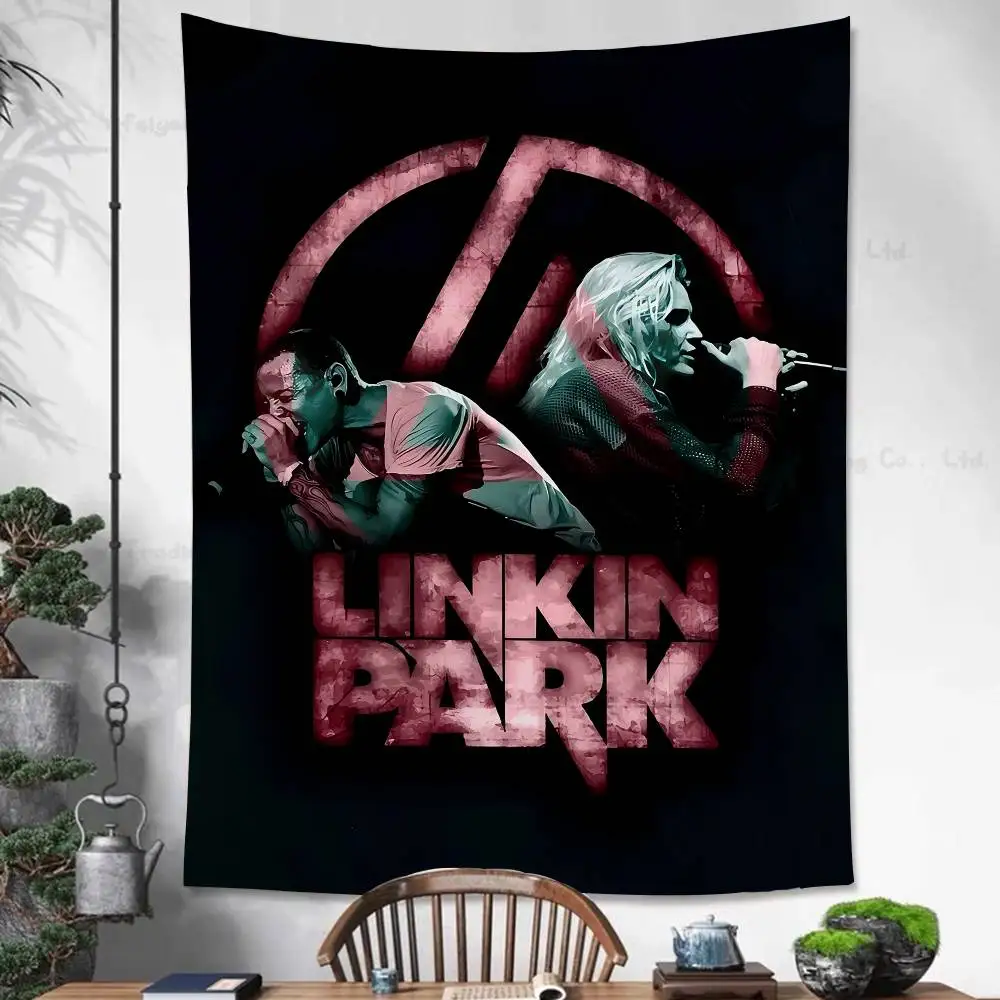 1 قطعة L-linkin P-park أنيمي نسيج الهبي زهرة جدار السجاد النوم ديكور الجدار الشنق ديكور المنزل #5