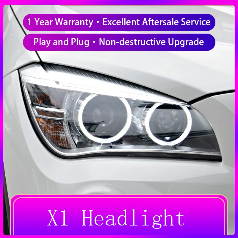 A Pair of Car Modified For BMW X1 E84 F49 2010-2015 Xenon Front Lamp LED DRL Upgrade Headlight Projector Lens Auto Accessories