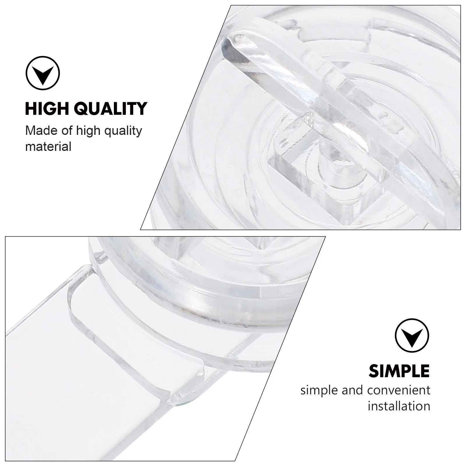 4 قطعة قفل باب أكريليك مزلاج شفاف لخزانة بوابة الحيوانات الأليفة الطفل برهان الهاتف الخليوي صندوق إيداع آمن تخزين خزانة المنزلية #6