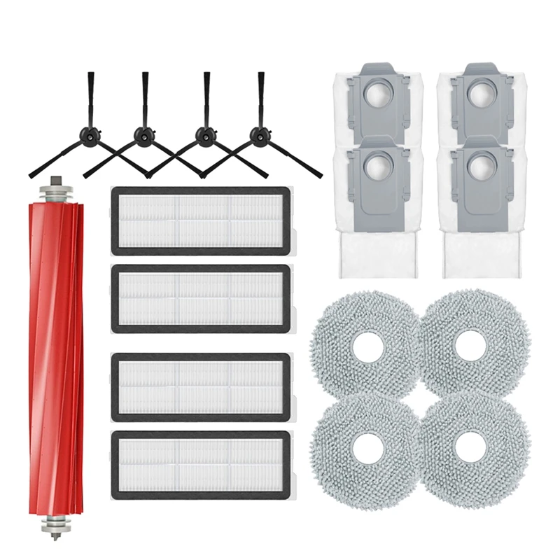 For Roborock Qrevo S Replacement Main Side Brush HEPA Filter Mop Pads Dust Bags Spare Parts Accessory