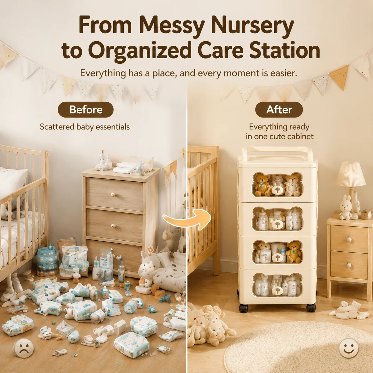 Baby Storage Cabinet with Draw - Kids Toys Drawers 评论和价格