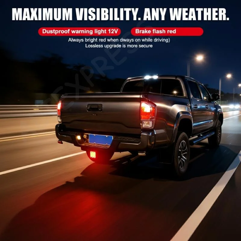 

1PCS 12V Waterproof Durable Car Truck LED Rear Tail Light Warning Lights Lamp Dust-proof LED Signal Light For Pickup Truck