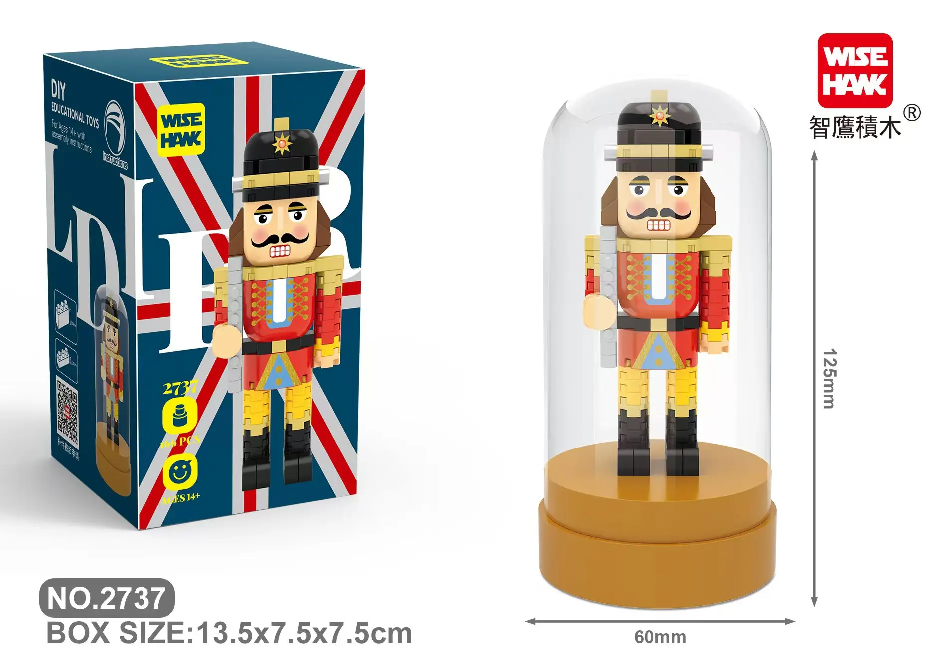 Retro Soldat geformt kreative Miniatur Baustein Modell Weihnachten Home Ornament DIY pädagogische Kinder Spielzeug Urlaub Geschenke – Detail 9