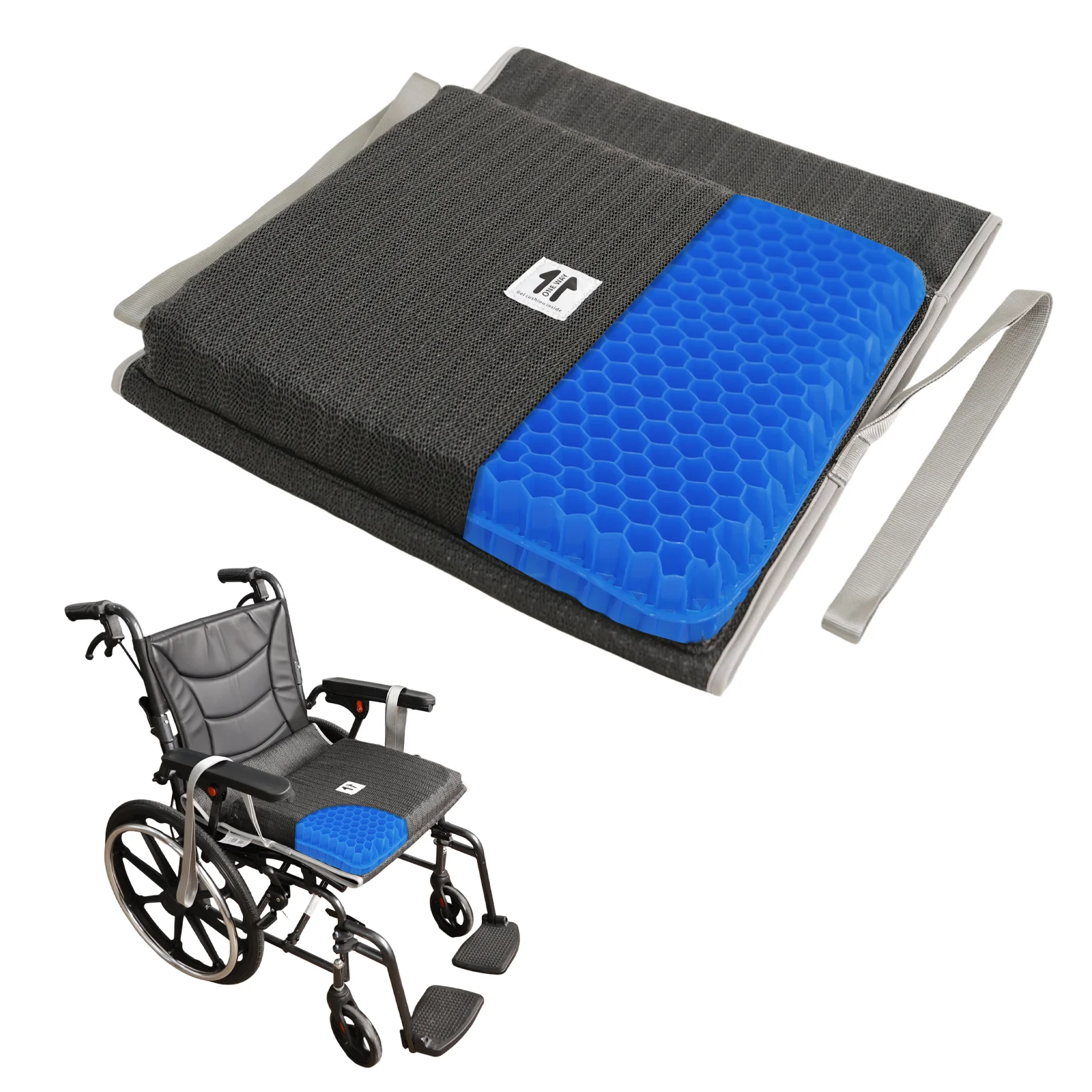 Ehucon Gel Seat Cushion for Long Sitting,Breathable Cooling Design,ressure Relief for Sciatica, Tailbone,Wheelchair Cushion