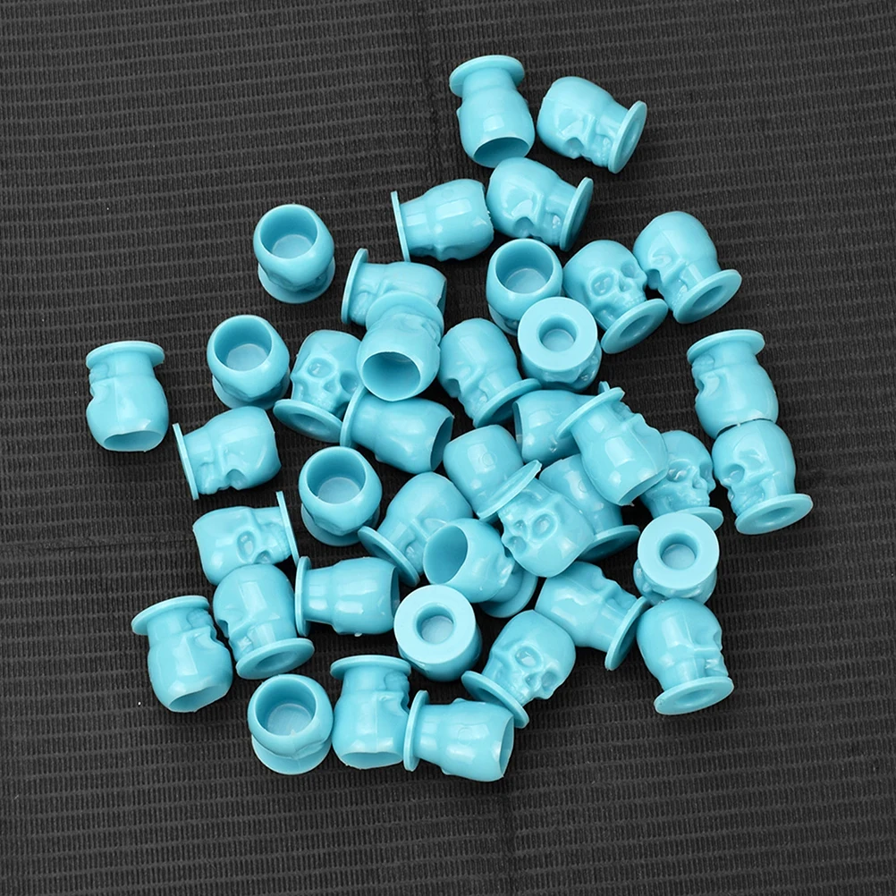 

200 Pcs Color Cup Pigment Ink Caps Skull for Tattooing Plastic