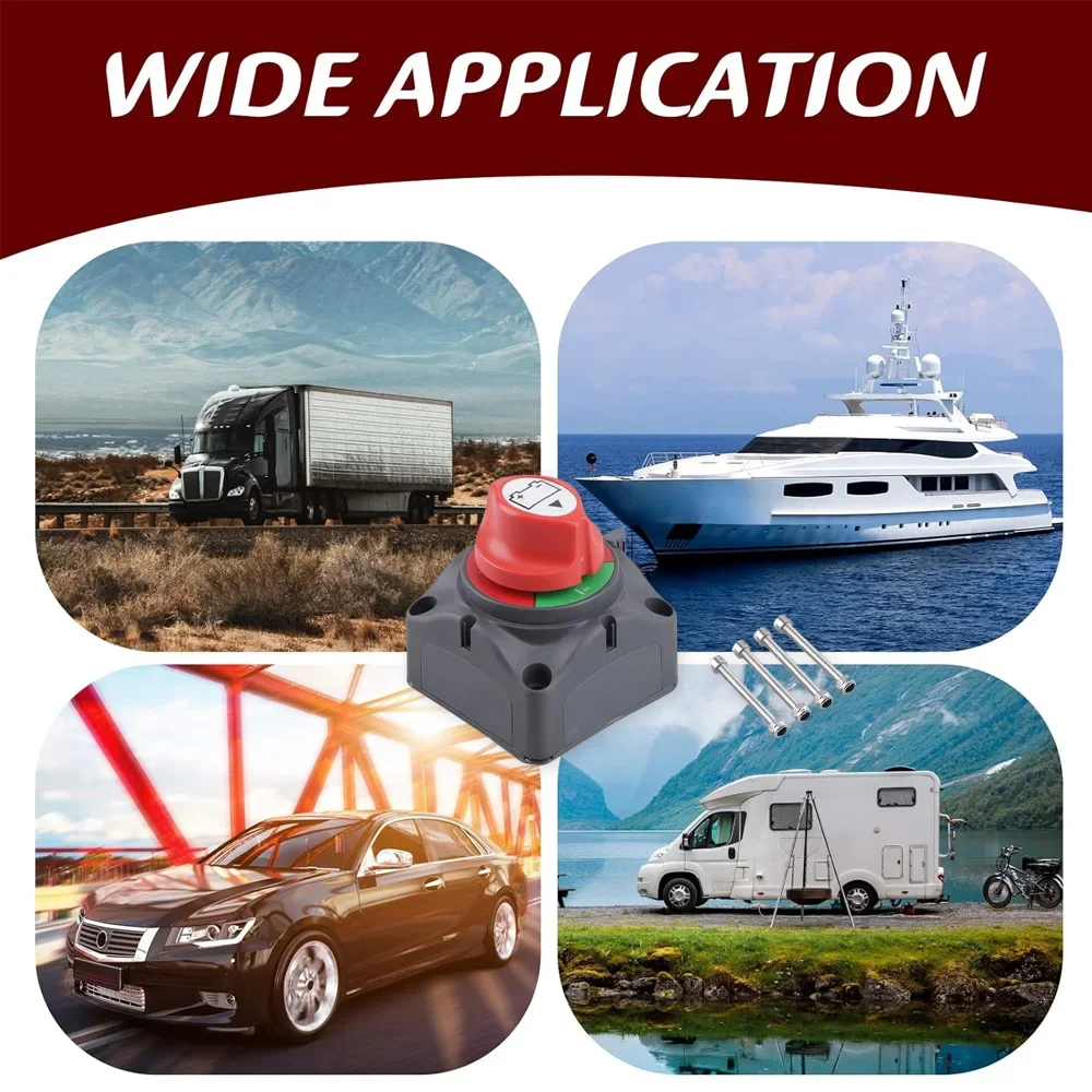 مفتاح فصل البطارية 12 فولت 24 فولت 300A عازل السيارة قطع مفتاح دوار 2 و 3 موقف قطع التبديل لقارب تخييم VR
