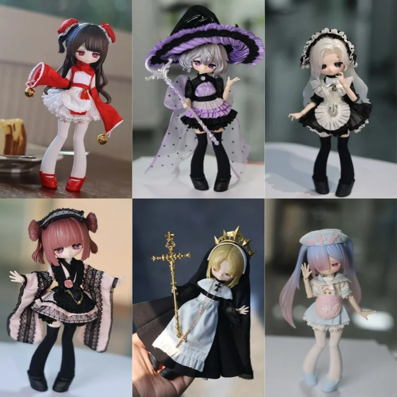 

Новая асимметричная серия Xiazhongshi 1/12 Bjd, слепая коробка Kawaii, аниме, подвижная фигурка для девочек, рождественские украшения, подарки