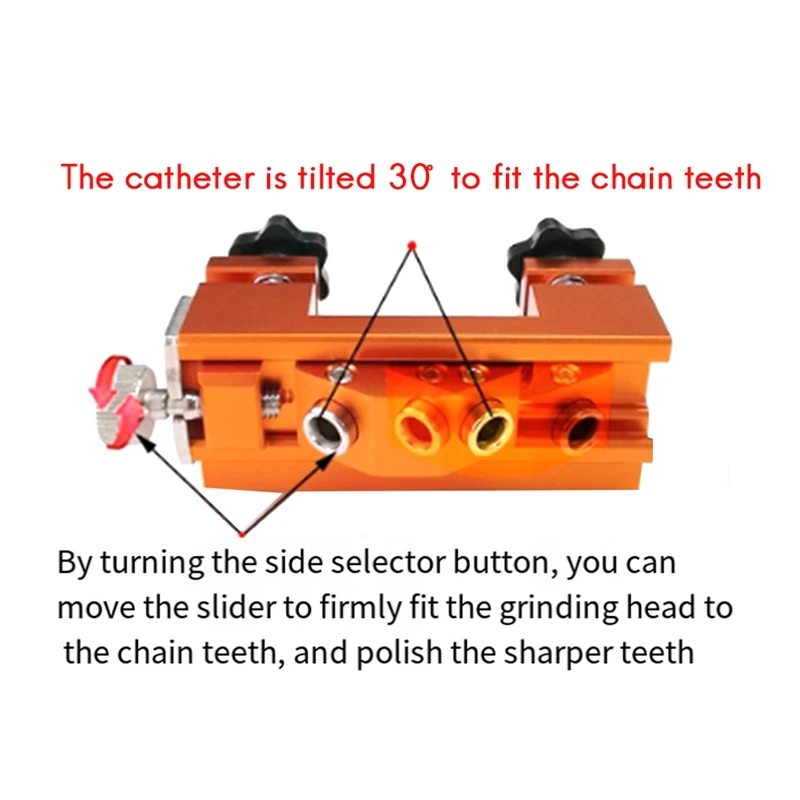 Portable Chainsaw Sharpening Jig Aluminium Alloy Chainsaw Sharpener With Grinder Chain Saw Drill Sharpen Tool Easy To Use