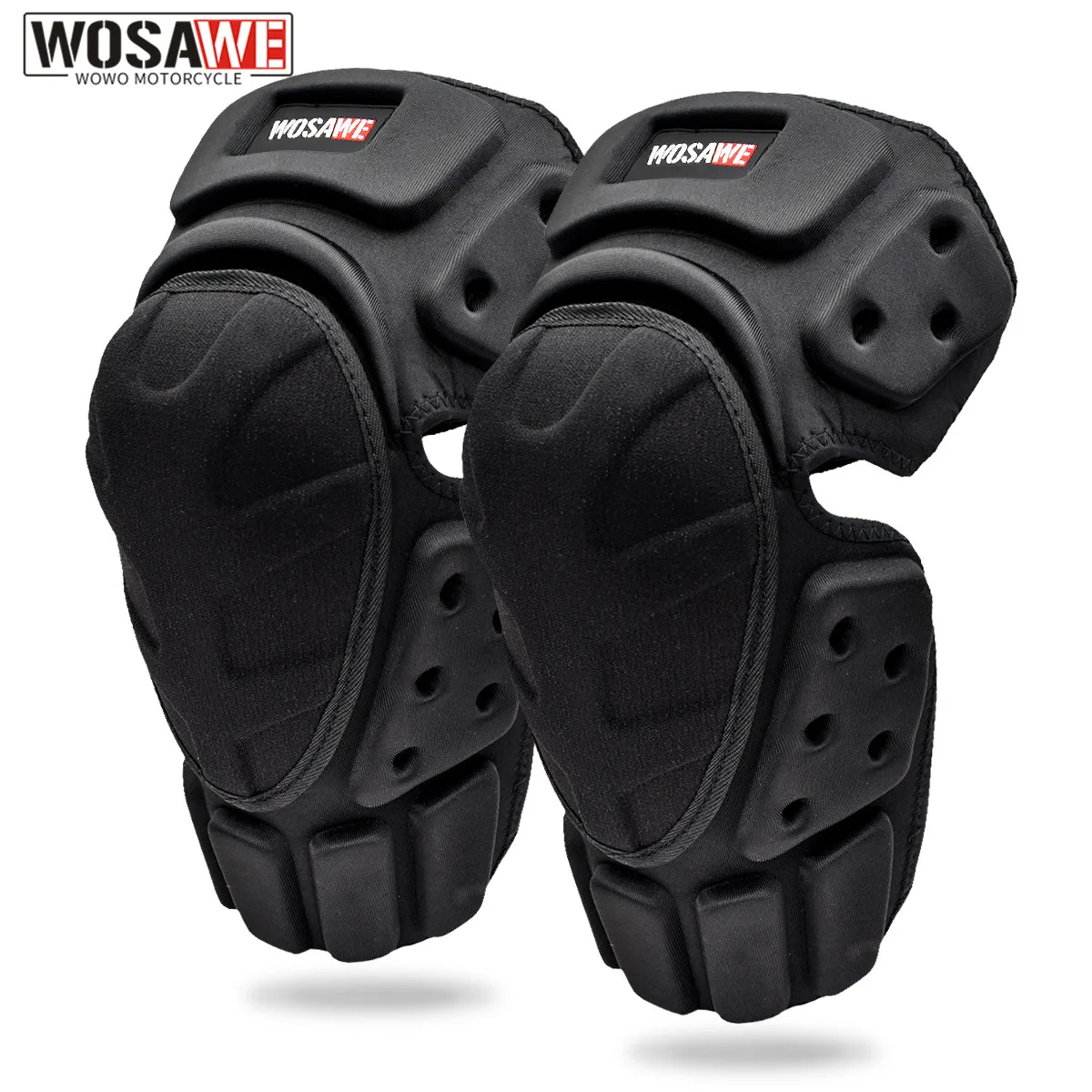 

WOSAWE Motorcycle Knee Protector Guards Braces Support Protection Motocross Knee Pads Motorbike Riding Protective Gear