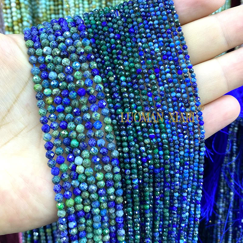 الأوجه الأزرق سوداليتي الحجر الطبيعي المستديرة 2 3 4 مللي متر فضفاض خزر عازل لصنع المجوهرات سوار ذاتي الصنع إكسسوارات ساحرة 15''