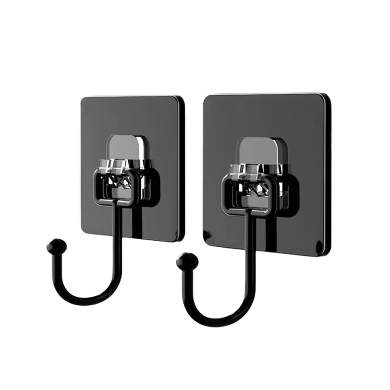 1/5pcs Rotating Self Adhesive Hooks Seamless Strong Sticky Holder Wall Door Storage Hanging Hook Kitchen Bathroom Organizer