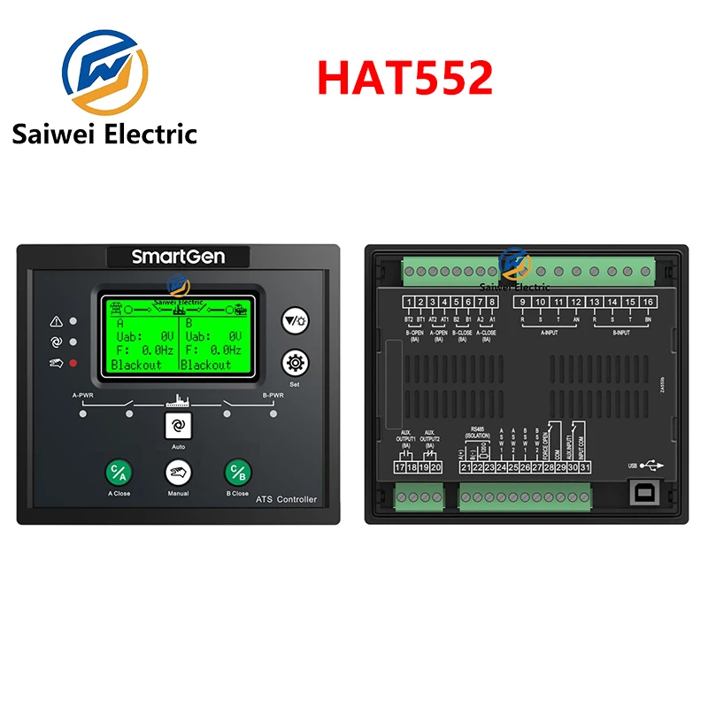 Smartgen HAT552 HAT553  Dual Power ATS Controller Transfer Module Genuine Generator Diesel Genset Panel