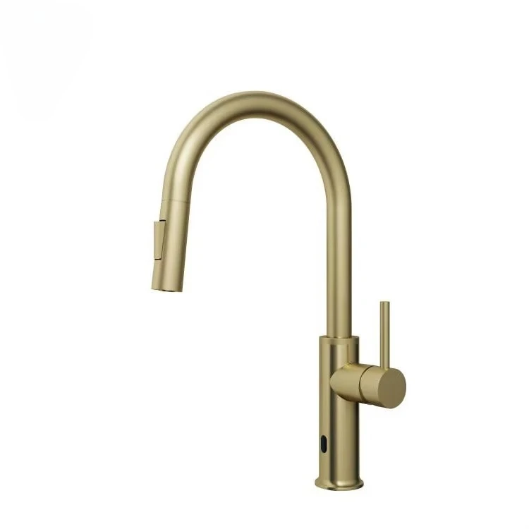 ก๊อกน้ำห้องครัวแบบติดตั้งบนเคาน์เตอร์ สีดำด้าน ขายดีที่สุด ผลิตจากสแตนเลส 304 พร้อมเซ็นเซอร์แบบไม่ต้องสัมผัส ฟังก์ชั่นน้ำร้อนและน้ำเย็น