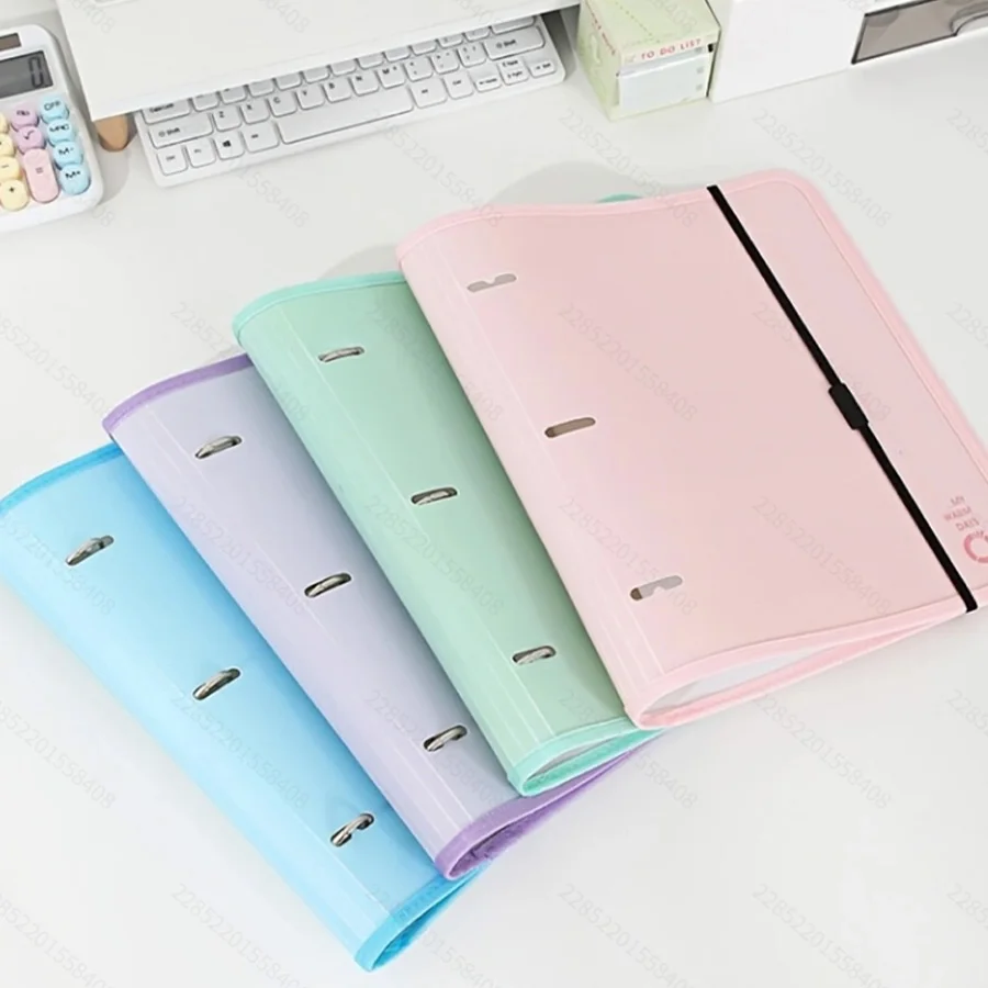 1 dossier multifonctionnel à 3 trous pour feuilles mobiles, classeur de rangement, livre de rangement de grande capacité pour documents