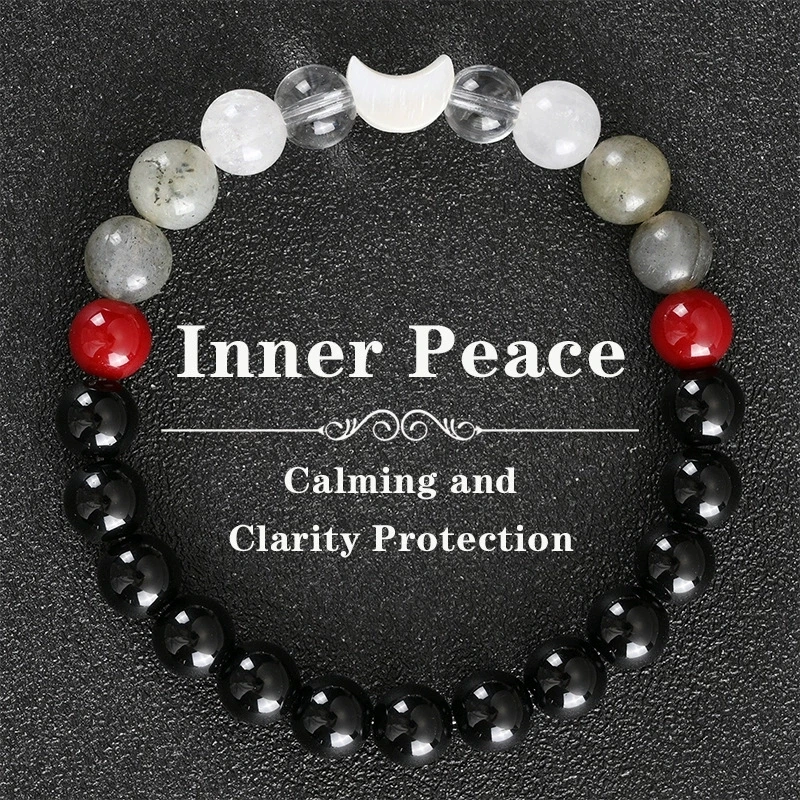 Moon Phase Women Protection Bracelet Lunar Energy Bracelet Cleanse Healing Inner Peace Energy and Balance inspired Jewelry Gift