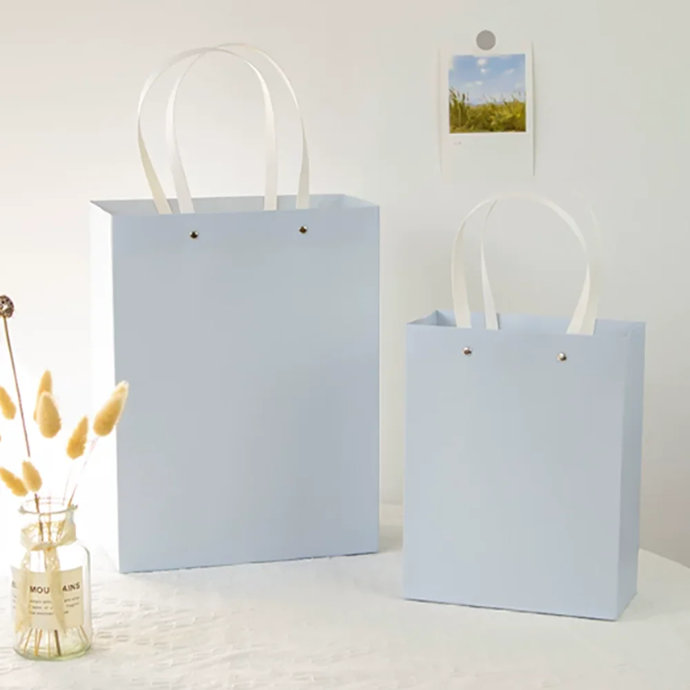 Weiße Modische Schmuck-Geschenktasche mit Nieten-Design und Henkel, Einkaufstasche, Tragbare Tasche für Kleinunternehmen und Reisen – Detail 11
