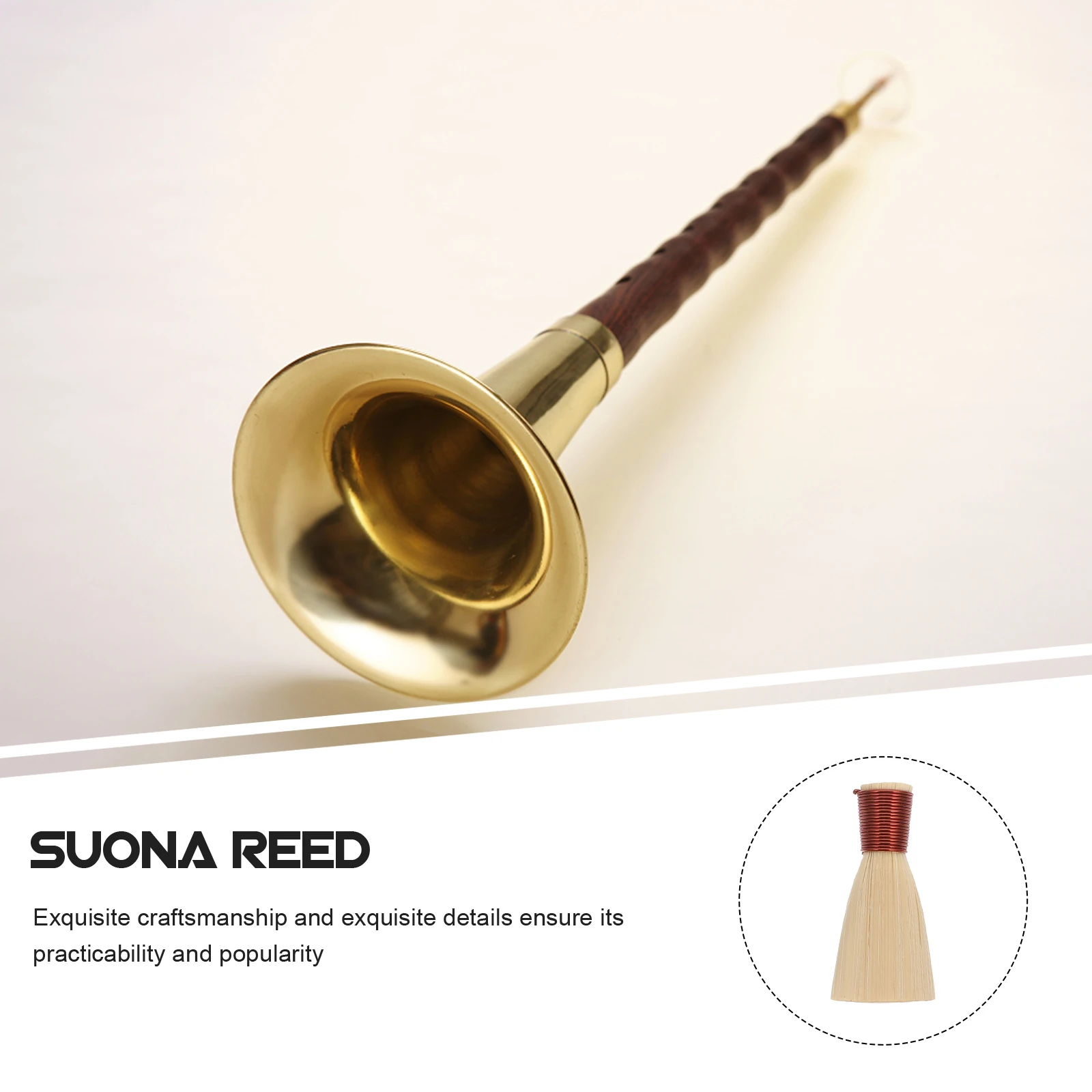 

3pcs Suona Reeds Replacement Accessories Portable Copper Wire Instrument Natural Reed High Quality Sound Adjustable Practical
