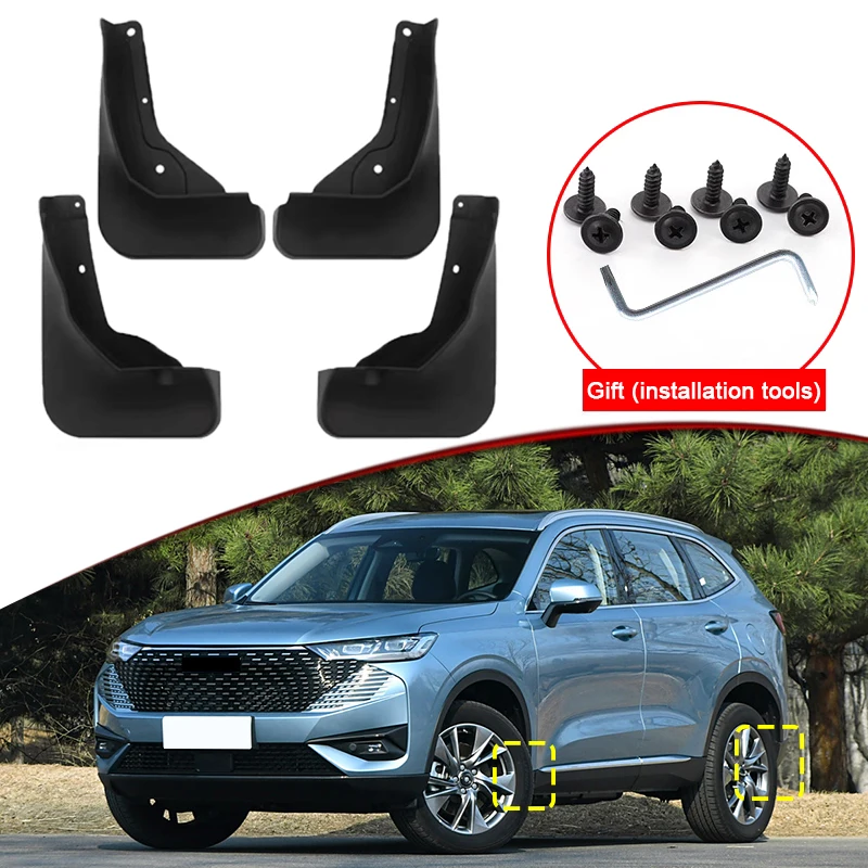 

Car Styling For HAVAL H6 PHEV 2022-2024 2025 ABS Car Mud Flaps Splash Guard Mudguards MudFlaps Front Rear Fender Auto Accessory