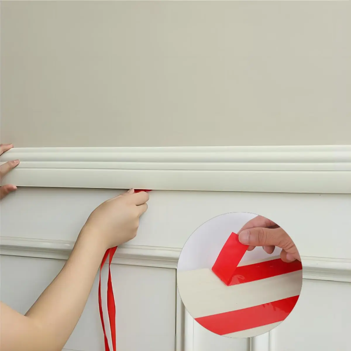 3-Meter-Long Self-Adhesive Skirting Board, Anti-Collision Wall Sticker Can Be Peeled Off And Bonded, Modern Home Decoration.