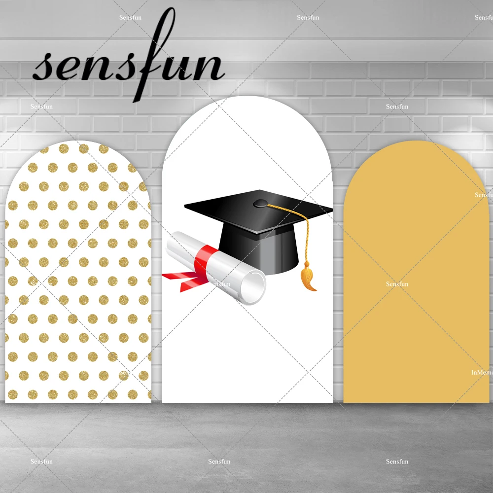 

Sensfun Congratulation Graduation Arch Backdrop Cover Class Of 2023 Bachelor Cap Diploma Chiara Photography Backgrounds Custom