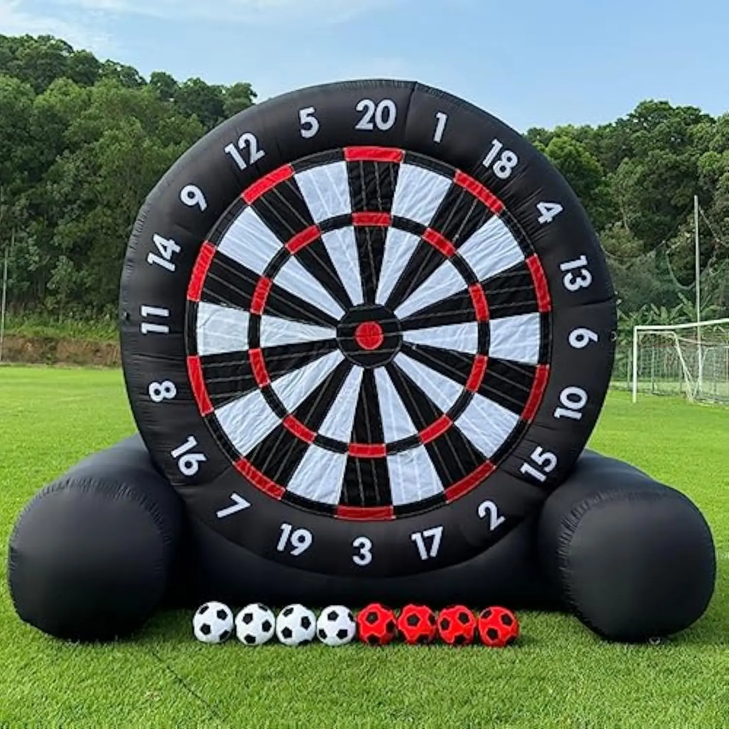 

Giant outdoor inflatable football dart board with football and blower for kick darts sports game