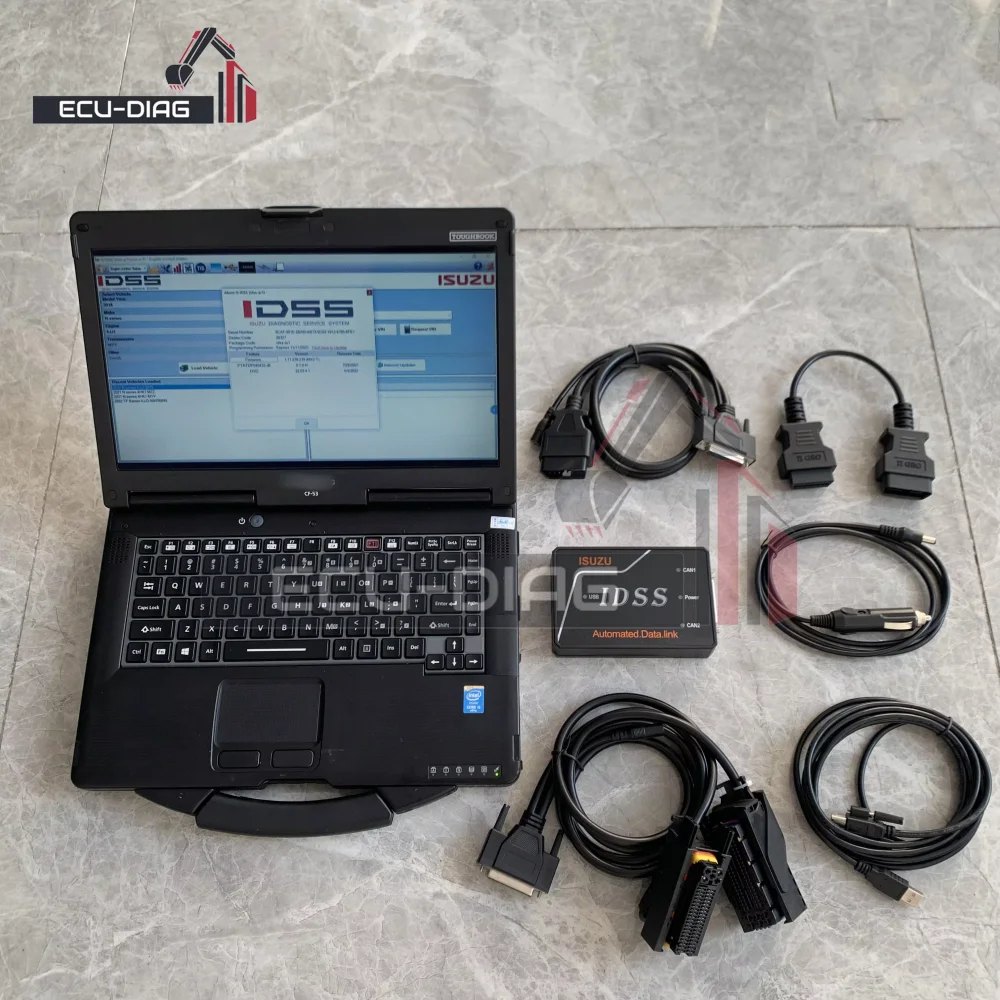 

Для Isuzu IDSS MT10248 E-IDSS G-IDSS дизельный двигатель, программирование данных, цилиндр, сканер, экскаватор, диагностический инструмент с ноутбуком