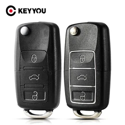 KEYYOU Folding Car Remote Key Flip Key Shell Case Fob Volkswagen VW Golf 4 5 6 Jetta Passat CC Tiguan Polo Beetle Touran Skoda