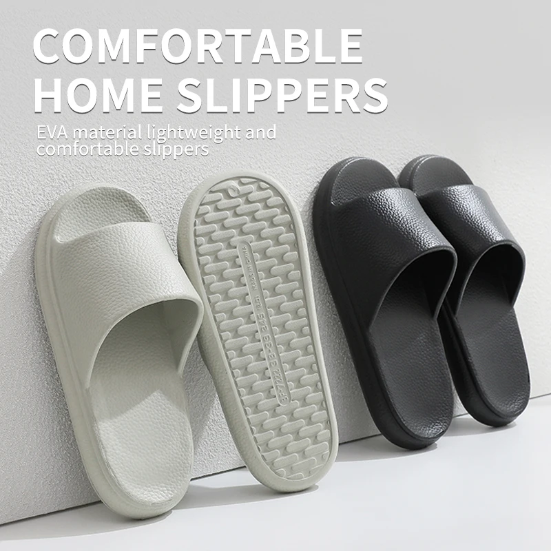 GUOLUOFEI Home Slippers Women Cloud Slippers  Simplicity Soft Sole Eva Comfy Indoor Sandals Non-Slip Flip Flop Men Slippers