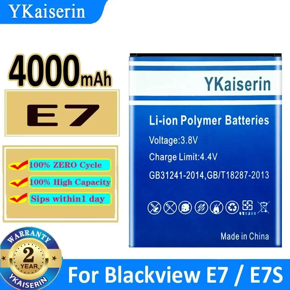 Аккумулятор для мобильного телефона Blackview E7 E7S емкостью 4000 мАч, надежный источник питания