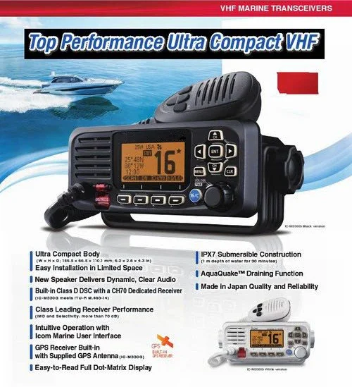 M330 Vhf 25W Gps Marine Transceiver Mobile Ham Car Radio Station Intercom Vehicle Mounted Long Range Walkie Talkie Interphone