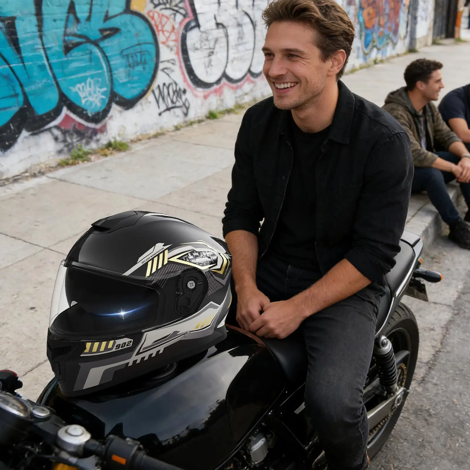 

Мотоциклетные шлемы: Мотошлемы для мотокросса с полной защитой лица и съемным шарфом для мотоциклов, снегоходов, квадроциклов, скутеров и гонок