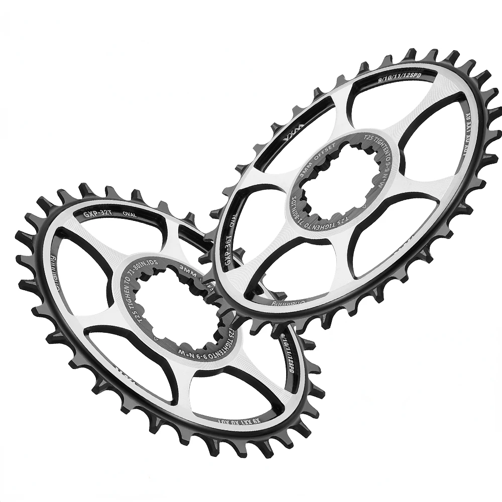 VXM  Oval Chainring 3mm 6mm Offset, Direct Mount  XX1 X01 X1 X0 X9,32T 34T 36T, MTB Bicycle Road Bike