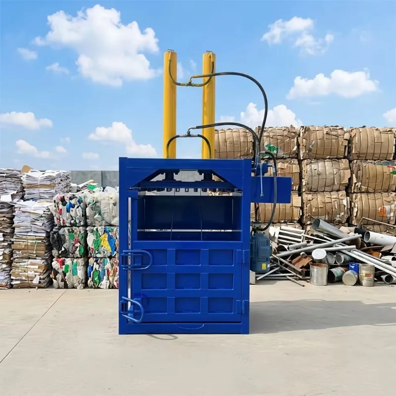 Vertical Hydraulic Baling Machine for Waste Cardboard Plastic Textile Aluminum Cans Compressing Customized