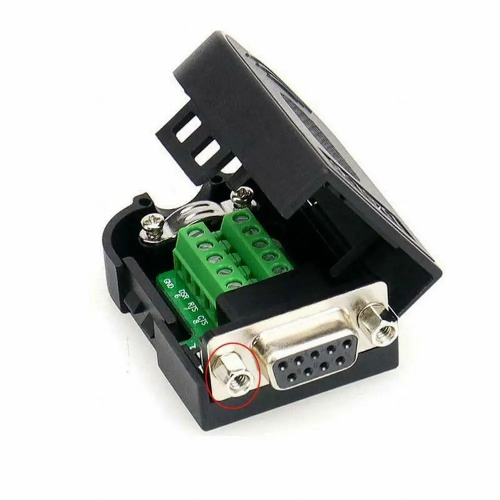 Разъем для платы разъема D-SUB DB-9 DB-9, сменные последовательные инструменты из ПВХ с перерабатываемыми 9-контактными аксессуарами D-SUB