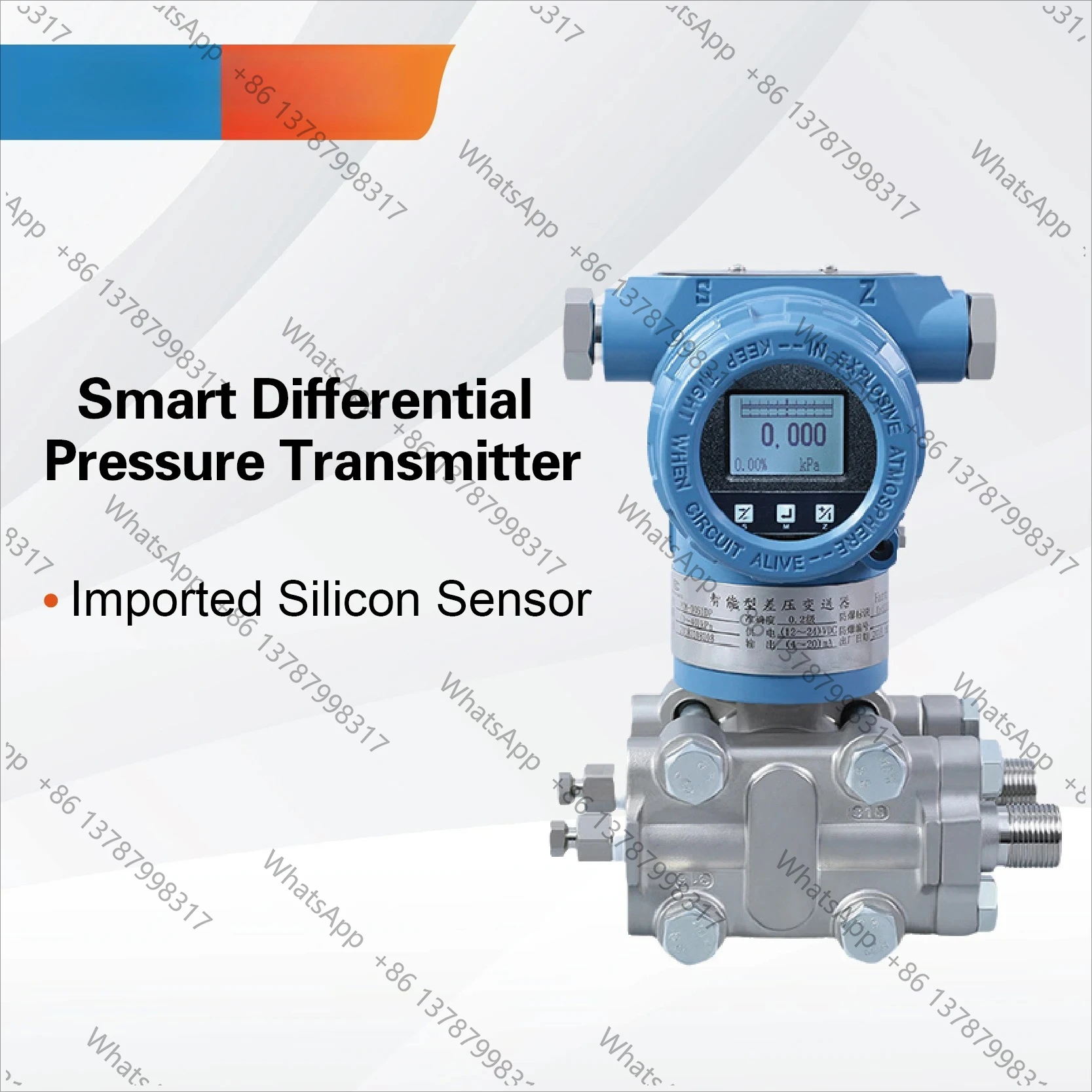 3051DP Differential Pressure Transmitter 4-20mA+HART Explosion Proof Digital Sensor for Industrial Automation