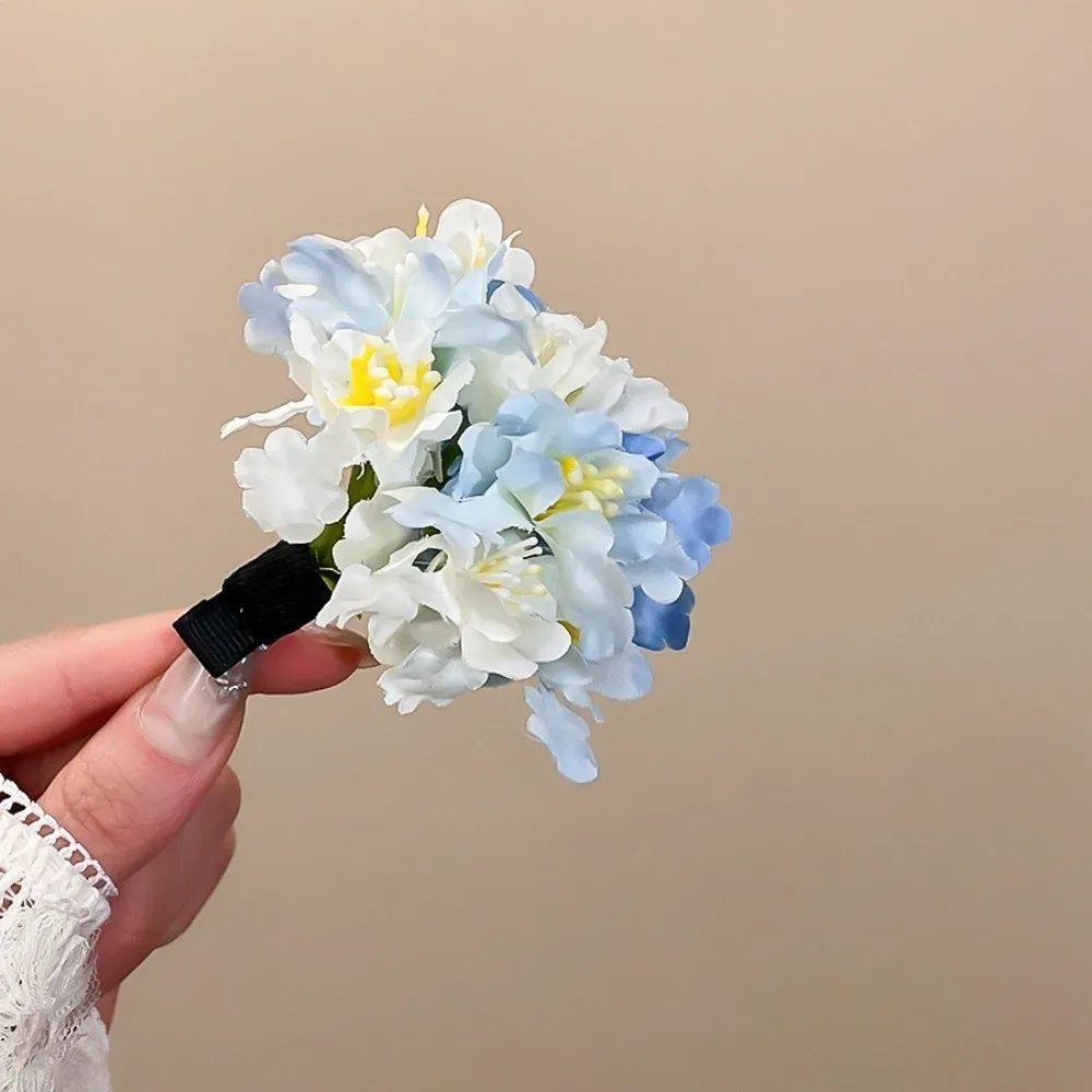 

Cloth Simulation Flower Hairpin Colorful Headdress Hanfu Hair Accessories Bohemian Ancient Style Flower Side Clip