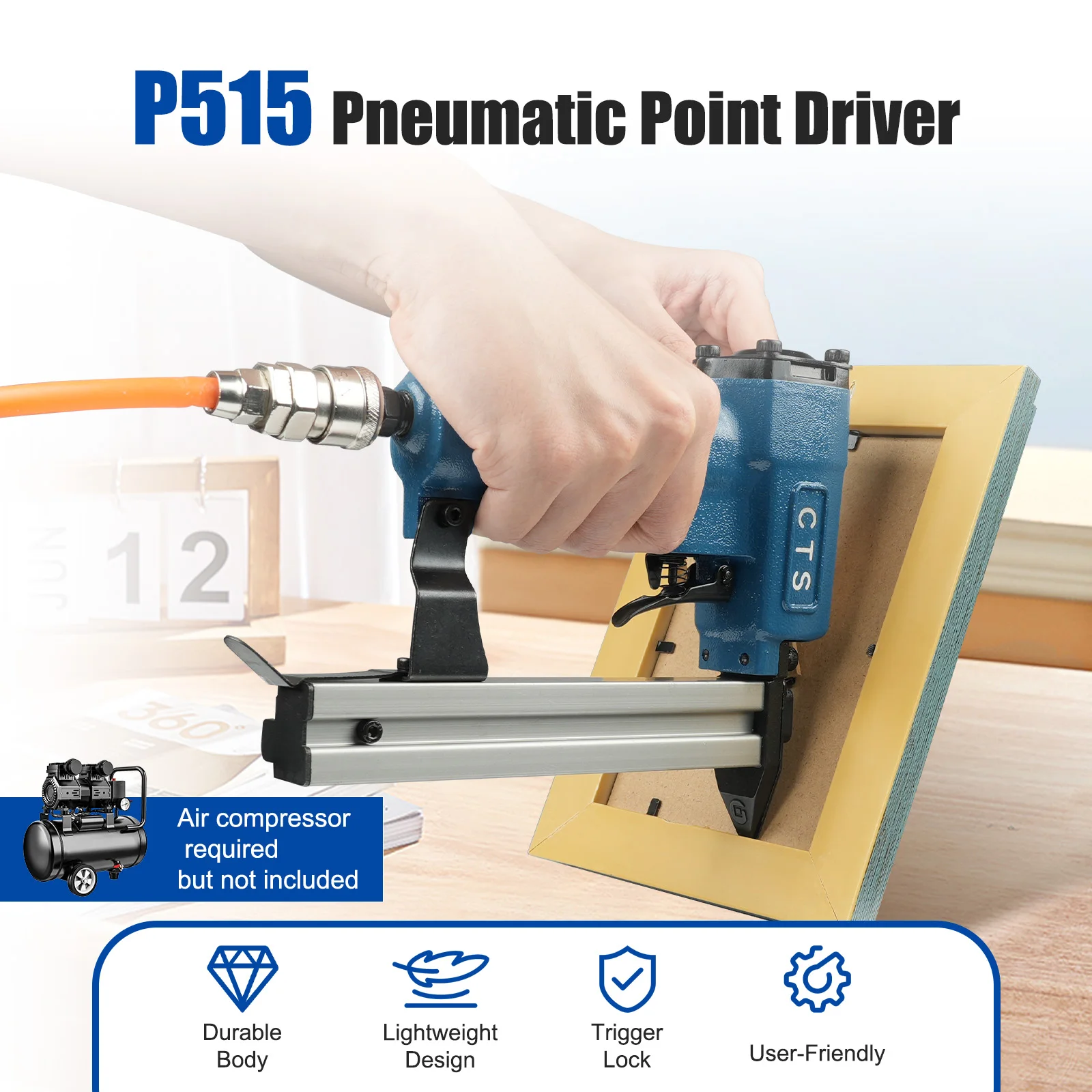

P515 Pneumatic Photo Frame pin gun Flexible Points Air Stapler Nail Gun